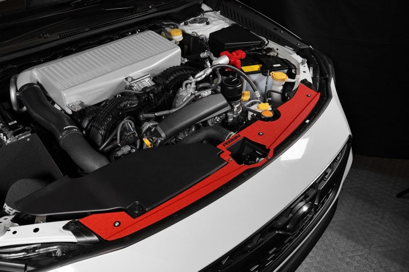 Perrin 22-23 Subaru WRX Radiator Shroud - Red Wrinkle Perrin Performance Radiator Shrouds  AXOPROS