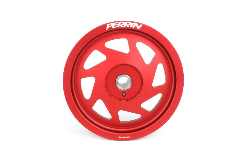 PERRIN 22-25 Subaru WRX/BRZ & Toyota GR86 / 20-25 FXT/OBXT Lightweight Crank Pulley - Red Perrin Performance Pulleys - Crank, Underdrive AXOPROS