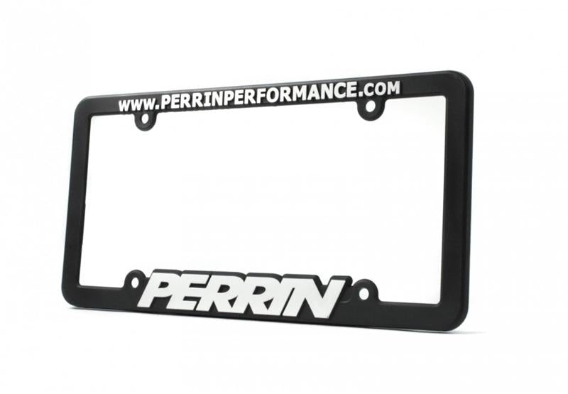 PERRIN License Plate Frame - Black w/White Lettering Perrin Performance License Frame AXOPROS