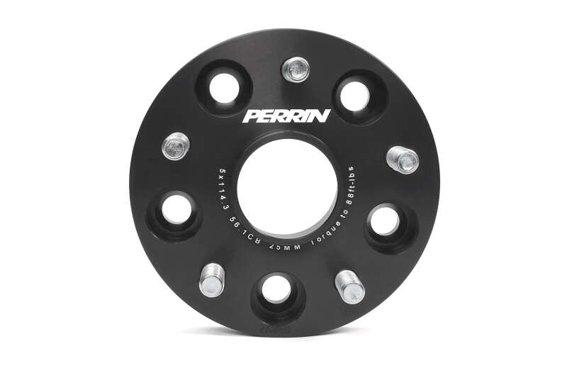 Perrin Subaru 25mm Wheel Spacers 5x114.3 BP w/56mm Hub - Black Perrin Performance Wheel Spacers & Adapters AXOPROS
