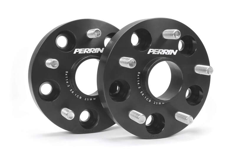 Perrin Subaru 25mm Wheel Spacers 5x114.3 BP w/56mm Hub - Black Perrin Performance Wheel Spacers & Adapters AXOPROS