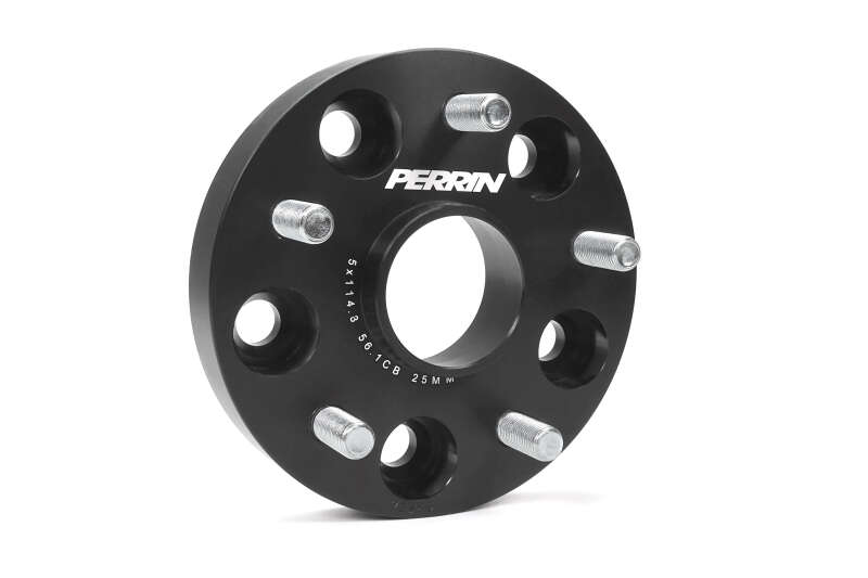 Perrin Subaru 25mm Wheel Spacers 5x114.3 BP w/56mm Hub - Black Perrin Performance Wheel Spacers & Adapters AXOPROS