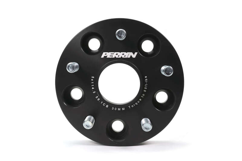 Perrin Subaru 30mm Wheel Spacers 5x114.3 BP w/56mm Hub - Black Perrin Performance Wheel Spacers & Adapters AXOPROS