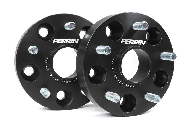 Perrin Subaru 30mm Wheel Spacers 5x114.3 BP w/56mm Hub - Black Perrin Performance Wheel Spacers & Adapters AXOPROS