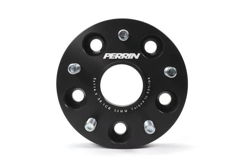 Perrin Subaru 30mm Wheel Spacers 5x114.3 BP w/56mm Hub - Black Perrin Performance Wheel Spacers & Adapters AXOPROS