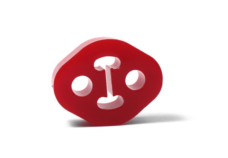 PERRIN Subaru / Universal 12mm ID 1.5in. Hole Offset Exhaust Hanger - Red (Sold Individually) Perrin Performance Brackets AXOPROS