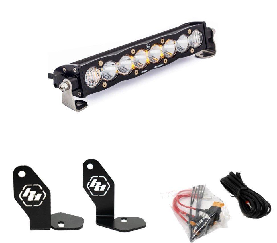 Polaris RZR Pro R S8 10" Hood Mount Kit Baja Designs Auxiliary Light AXOPROS