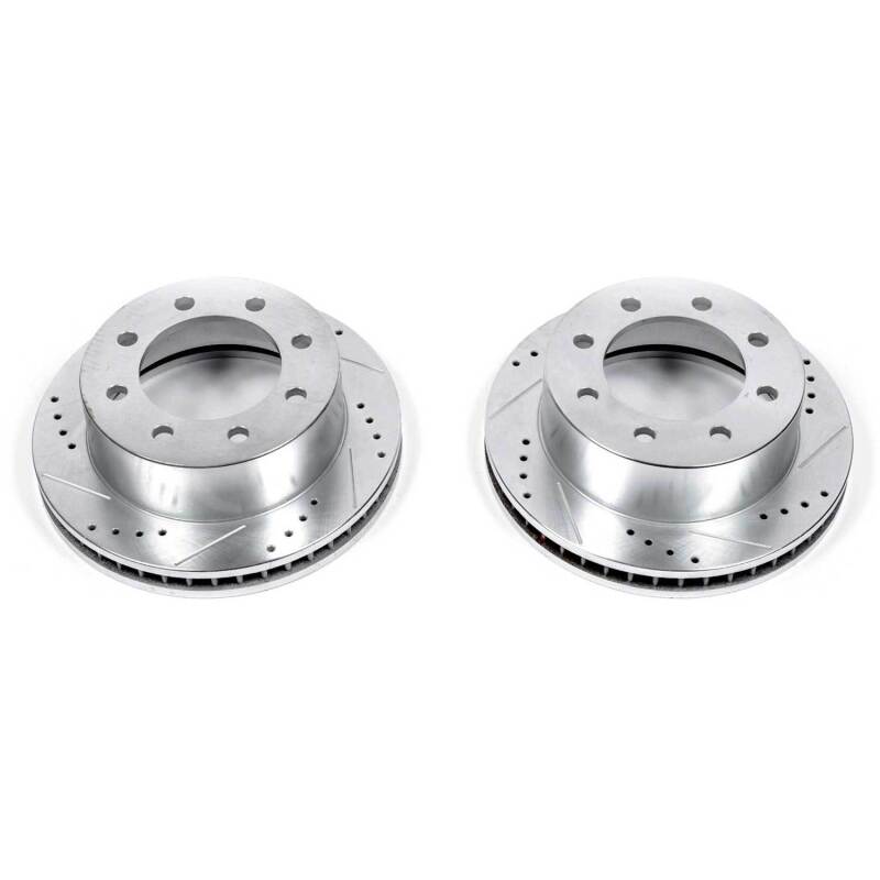 Power Stop 00-02 Dodge Ram 2500 Front Evolution Drilled & Slotted Rotors - Pair PowerStop Brake Rotors - Slot & Drilled AXOPROS