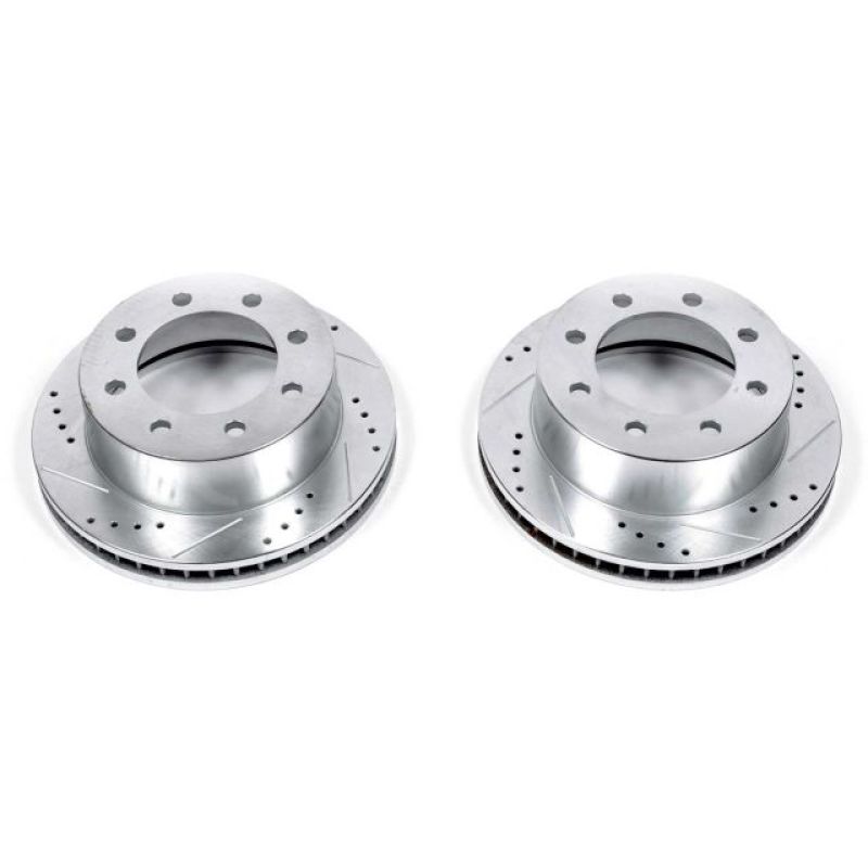Power Stop 00-02 Dodge Ram 2500 Front Evolution Drilled & Slotted Rotors - Pair PowerStop Brake Rotors - Slot & Drilled AXOPROS