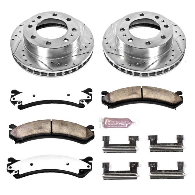 Power Stop 00-05 Cadillac DeVille Front Z36 Truck & Tow Brake Kit PowerStop Brake Kits - Performance D&S AXOPROS