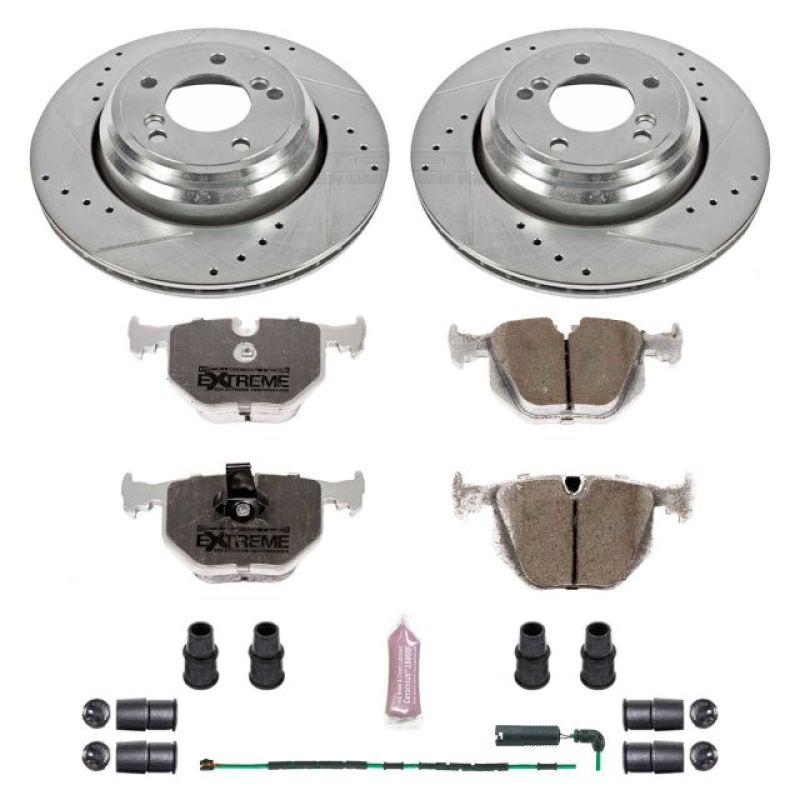 Power Stop 01-06 BMW M3 Rear Z26 Street Warrior Brake Kit PowerStop Brake Kits - Performance D&S AXOPROS