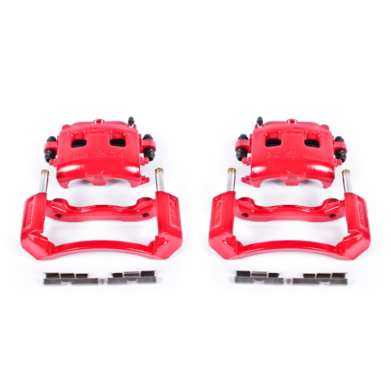 Power Stop 02-05 Dodge Ram 1500 Front Red Calipers w/Brackets - Pair PowerStop Brake Calipers - Perf AXOPROS