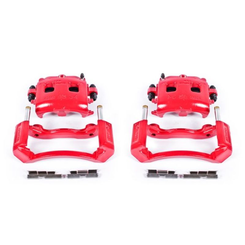 Power Stop 02-05 Dodge Ram 1500 Front Red Calipers w/Brackets - Pair PowerStop Brake Calipers - Perf AXOPROS