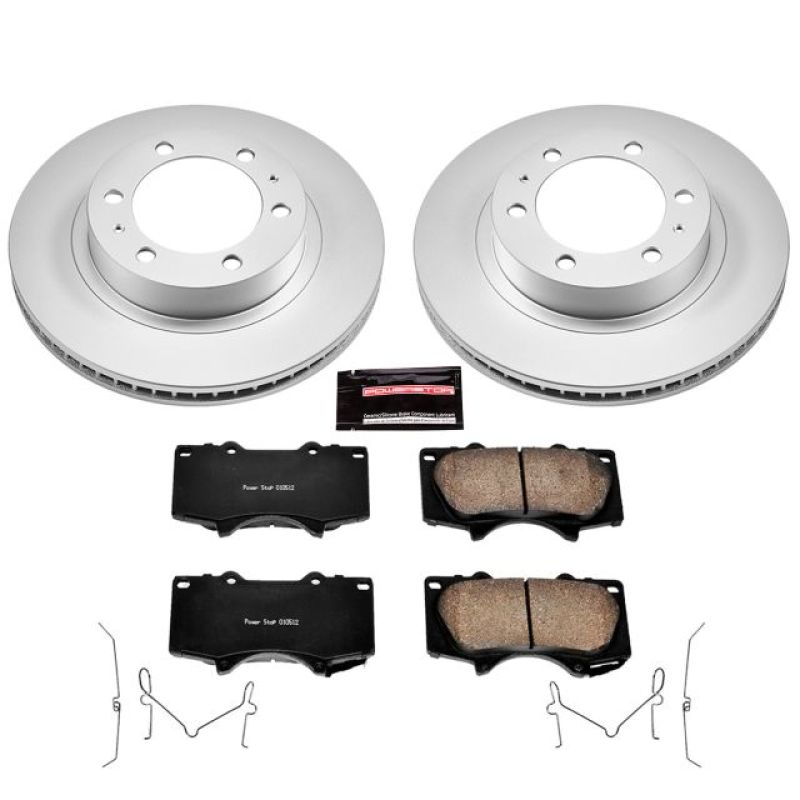 Power Stop 03-09 Toyota 4Runner Front Z17 Evolution Geomet Coated Brake Kit PowerStop Brake Kits - Performance Blank AXOPROS