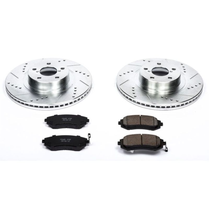 Power Stop 04-06 Subaru Baja Front Z23 Evolution Sport Brake Kit PowerStop Brake Kits - Performance D&S AXOPROS