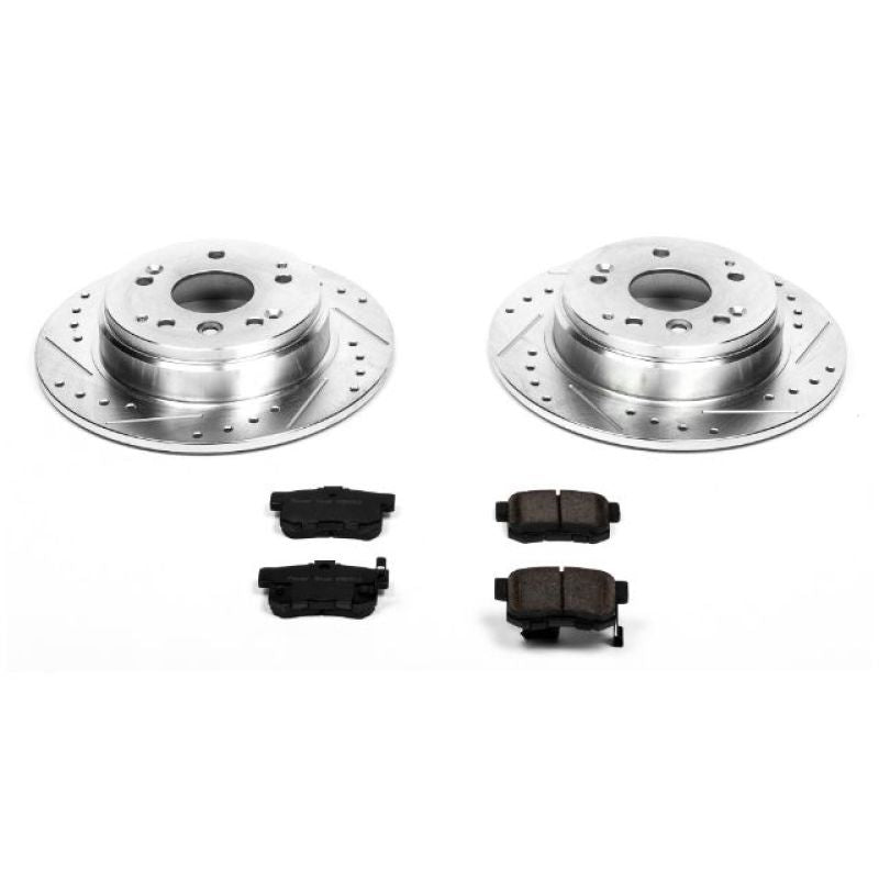 Power Stop 04-08 Acura TL Rear Z23 Evolution Sport Brake Kit PowerStop Brake Kits - Performance D&S AXOPROS