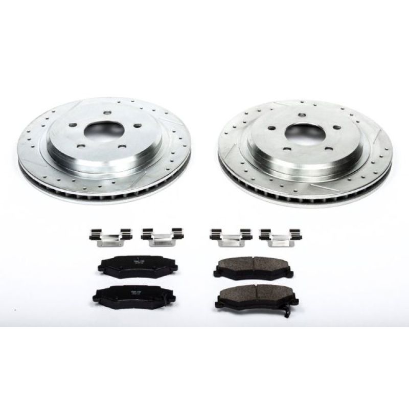 Power Stop 04-09 Cadillac XLR Rear Z23 Evolution Sport Brake Kit PowerStop Brake Kits - Performance D&S AXOPROS