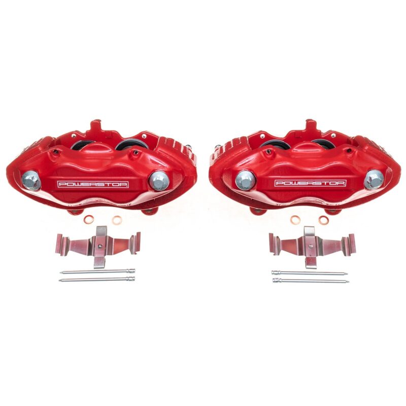 Power Stop 05-10 Chrysler 300 Front Red Calipers w/o Brackets - Pair PowerStop Brake Calipers - Perf AXOPROS