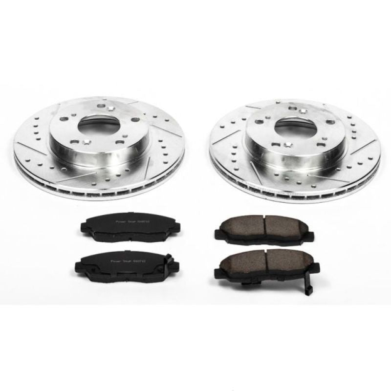 Power Stop 06-11 Honda Civic Front Z23 Evolution Sport Brake Kit PowerStop Brake Kits - Performance D&S AXOPROS