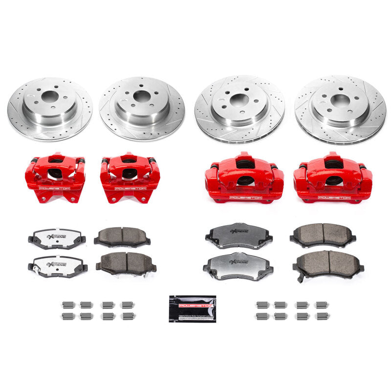 Power Stop 07-17 Jeep Wrangler Front & Rear Big Brake Conversion Kit PowerStop Big Brake Kits AXOPROS