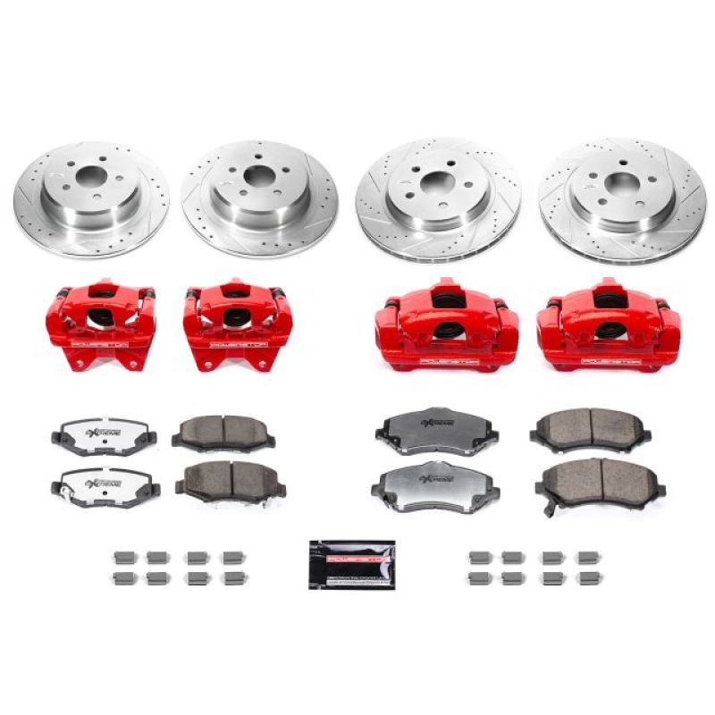 Power Stop 07-17 Jeep Wrangler Front & Rear Big Brake Conversion Kit PowerStop Big Brake Kits AXOPROS