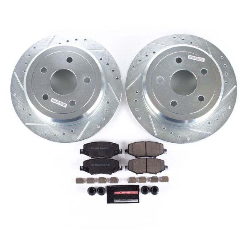 Power Stop 07-17 Jeep Wrangler Rear Z23 Evolution Sport Brake Kit PowerStop Brake Kits - Performance D&S AXOPROS