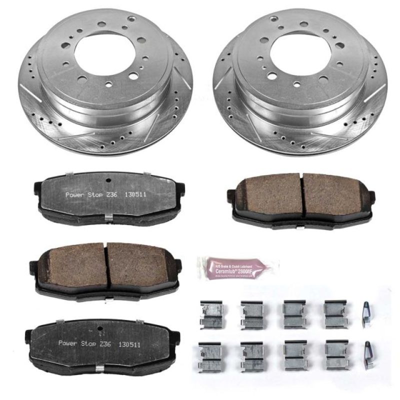 Power Stop 08-11 Lexus LX570 Rear Z36 Truck & Tow Brake Kit PowerStop Brake Kits - Performance D&S AXOPROS