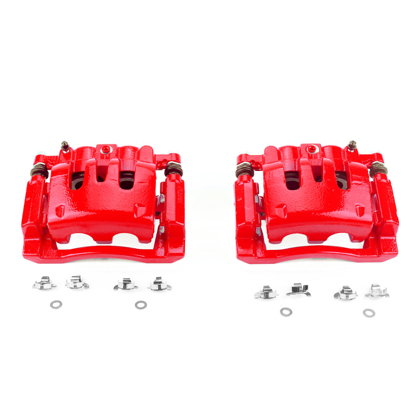 Power Stop 08-12 Ford F-250 Super Duty Rear Red Calipers w/Brackets - Pair PowerStop Brake Calipers - Perf AXOPROS