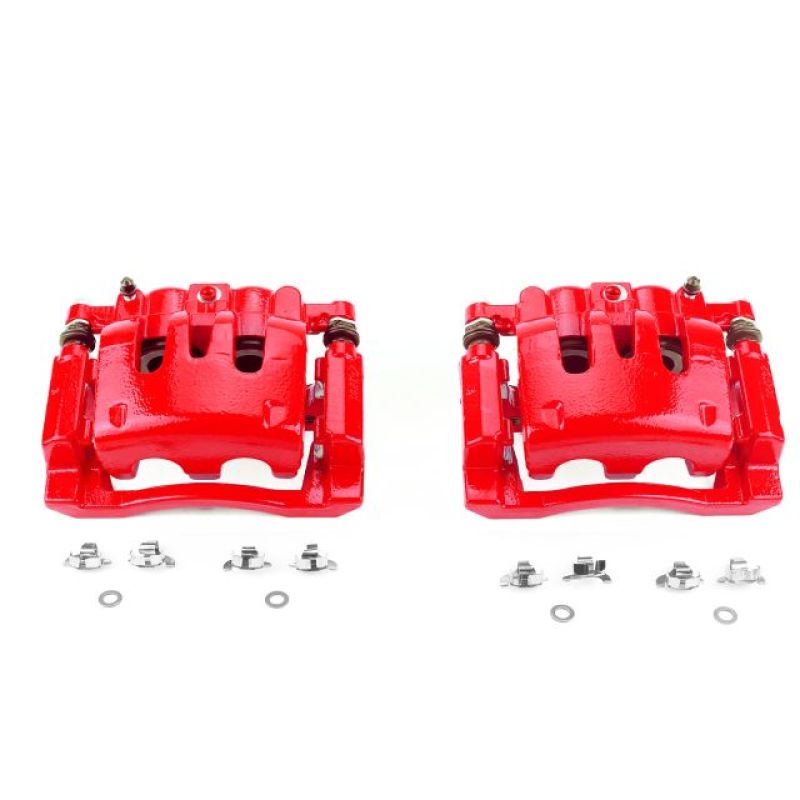Power Stop 08-12 Ford F-250 Super Duty Rear Red Calipers w/Brackets - Pair PowerStop Brake Calipers - Perf AXOPROS