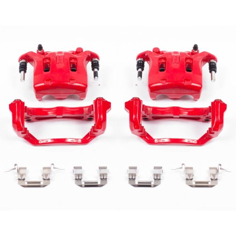 Power Stop 08-12 Infiniti EX35 Front Red Calipers w/Brackets - Pair PowerStop Brake Calipers - Perf AXOPROS
