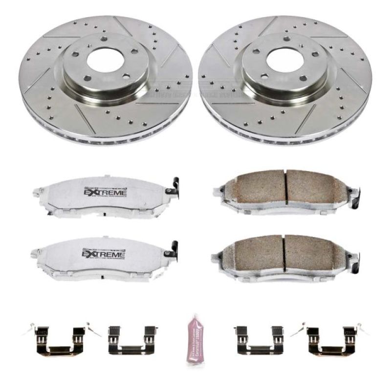 Power Stop 08-12 Infiniti EX35 Front Z26 Street Warrior Brake Kit PowerStop Brake Kits - Performance D&S AXOPROS