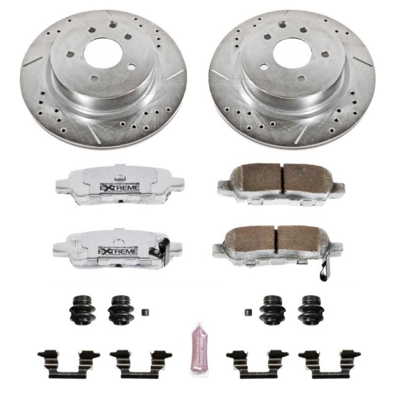 Power Stop 08-12 Infiniti EX35 Rear Z26 Street Warrior Brake Kit PowerStop Brake Kits - Performance D&S AXOPROS