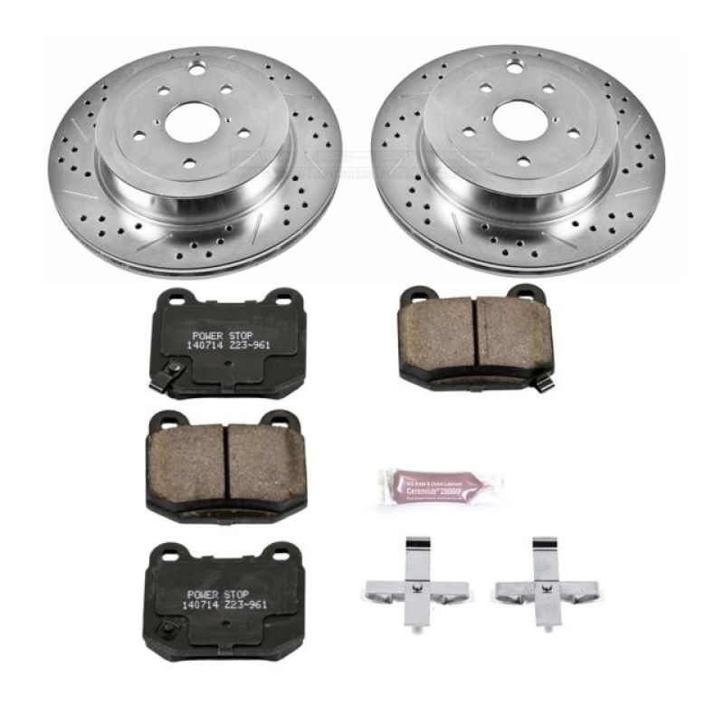 Power Stop 08-14 Subaru Impreza Rear Z23 Evolution Sport Brake Kit PowerStop Brake Kits - Performance D&S AXOPROS