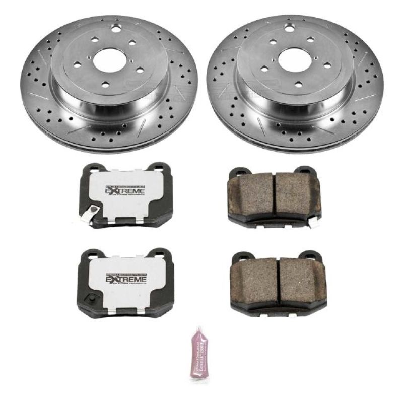 Power Stop 08-14 Subaru Impreza Rear Z26 Street Warrior Brake Kit PowerStop Brake Kits - Performance D&S AXOPROS