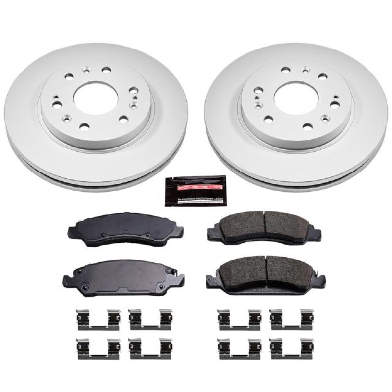 Power Stop 08-19 Cadillac Escalade Front Z17 Evolution Geomet Coated Brake Kit PowerStop Brake Kits - Performance Blank  AXOPROS