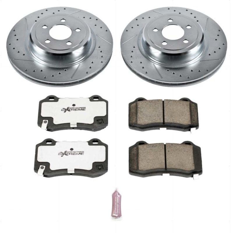 Power Stop 08-23 Dodge Challenger Rear Z26 Street Warrior Brake Kit PowerStop Brake Kits - Performance D&S AXOPROS