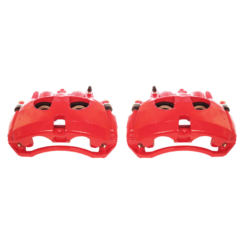 Power Stop 09-10 Dodge Ram 2500 Front Red Calipers w/Brackets - Pair PowerStop Brake Calipers - Perf AXOPROS