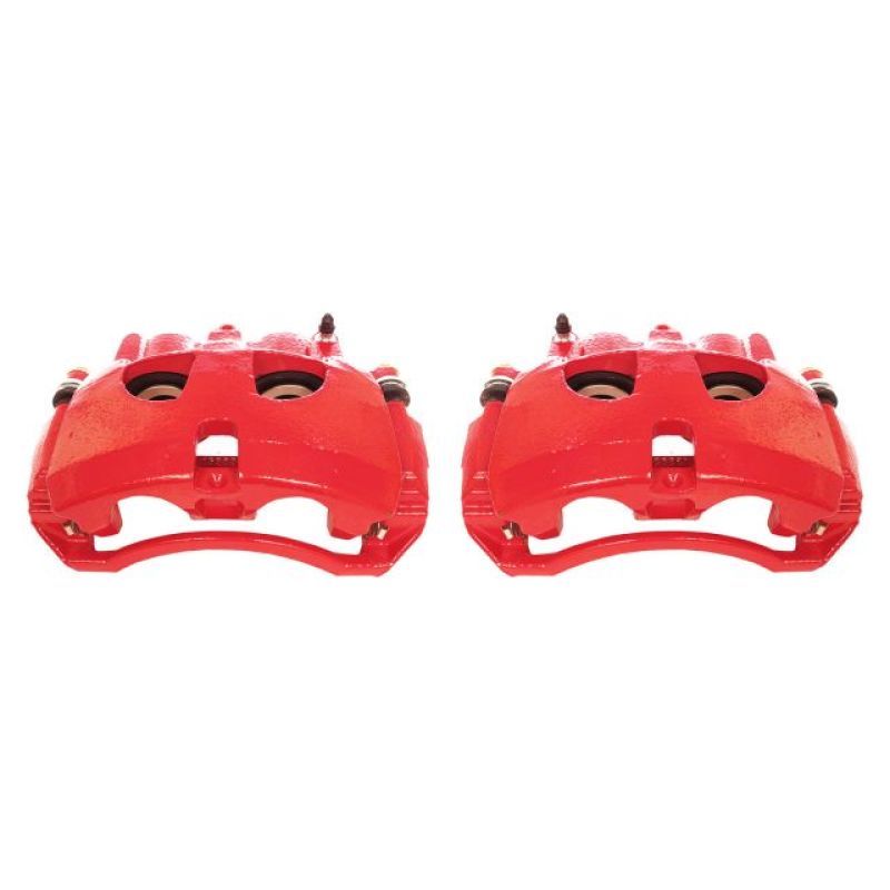 Power Stop 09-10 Dodge Ram 2500 Front Red Calipers w/Brackets - Pair PowerStop Brake Calipers - Perf AXOPROS