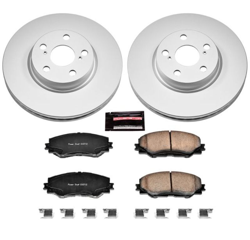 Power Stop 09-10 Pontiac Vibe Front Z17 Evolution Geomet Coated Brake Kit PowerStop Brake Kits - Performance Blank  AXOPROS