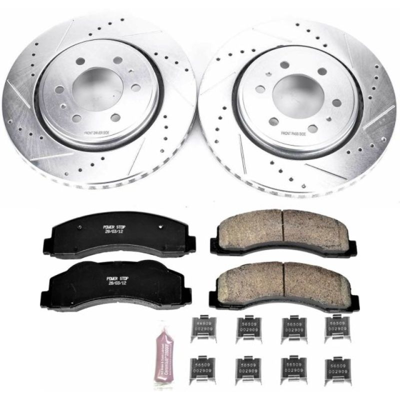 Power Stop 10-18 Ford Expedition Front Z23 Evolution Sport Brake Kit PowerStop Brake Kits - Performance D&S AXOPROS