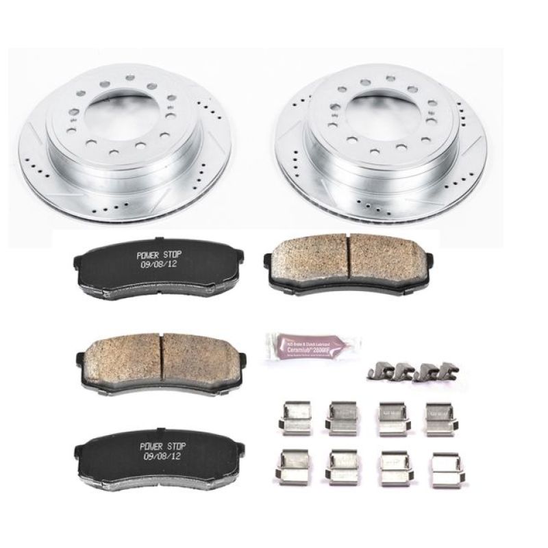 Power Stop 10-19 Lexus GX460 Rear Z23 Evolution Sport Brake Kit PowerStop Brake Kits - Performance D&S AXOPROS