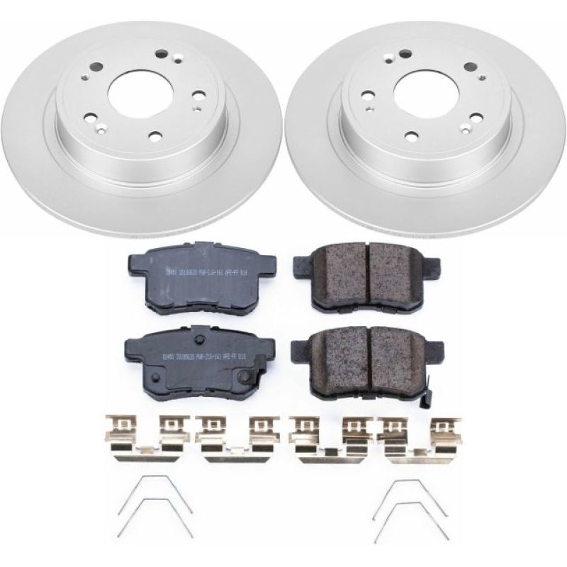 Power Stop 11-14 Acura TSX Rear Z17 Evolution Geomet Coated Brake Kit PowerStop Brake Kits - Performance Blank  AXOPROS