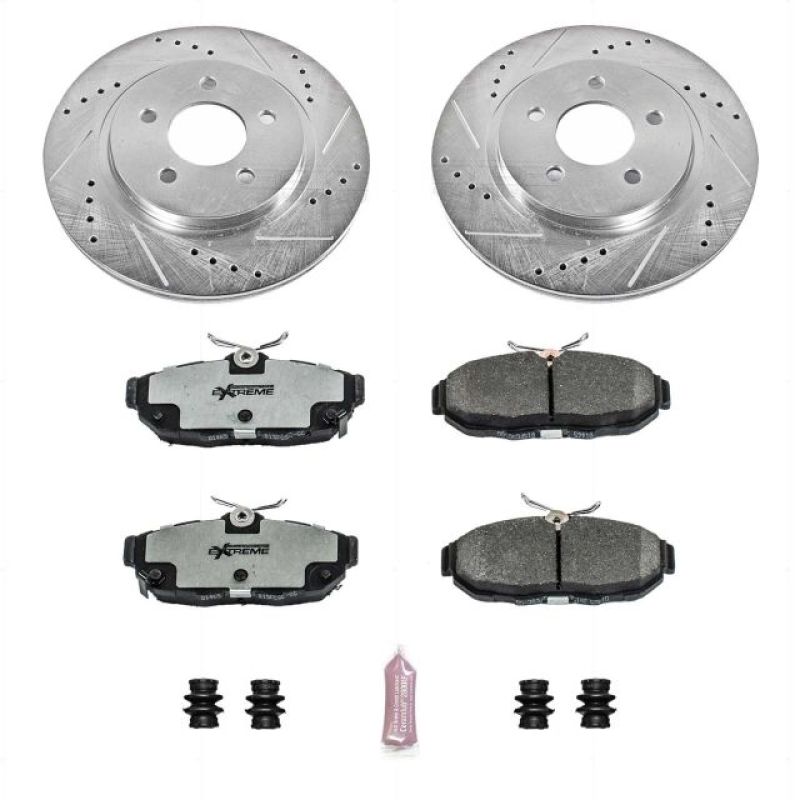 Power Stop 11-14 Ford Mustang Rear Z26 Street Warrior Brake Kit PowerStop Brake Kits - Performance D&S AXOPROS