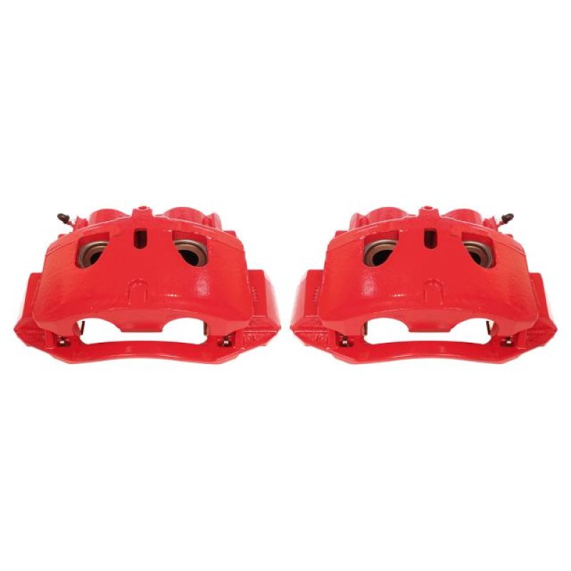Power Stop 11-19 Chevrolet Silverado 2500 HD Front Red Calipers w/Brackets - Pair PowerStop Brake Calipers - Perf AXOPROS