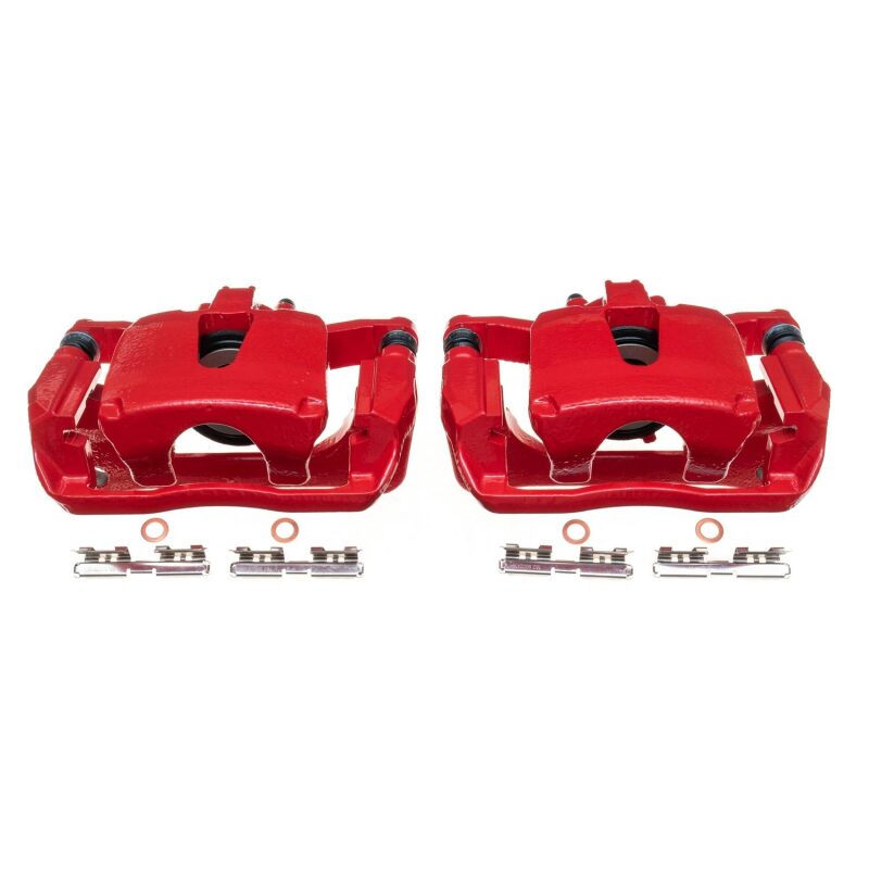 Power Stop 12-17 Ford F-150 Rear Red Calipers w/Brackets - Pair PowerStop Brake Calipers - Perf AXOPROS