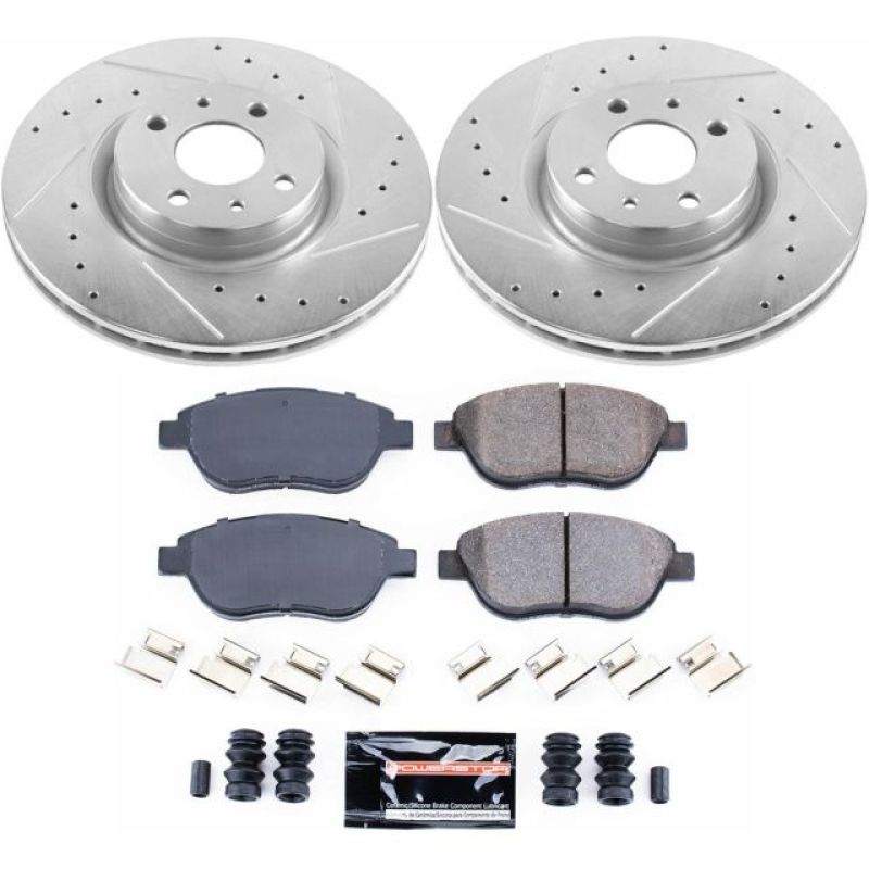 Power Stop 12-18 Fiat 500 Front Z23 Evolution Sport Brake Kit PowerStop Brake Kits - Performance D&S AXOPROS