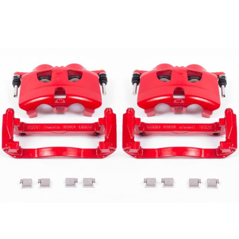 Power Stop 12-19 Ford F-150 Front Red Calipers w/Brackets - Pair PowerStop Brake Calipers - Perf AXOPROS