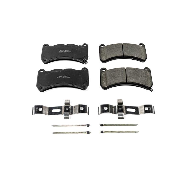 Power Stop 13-14 Ford Mustang Front Z17 Evolution Ceramic Brake Pads w/Hardware PowerStop Brake Pads - OE AXOPROS