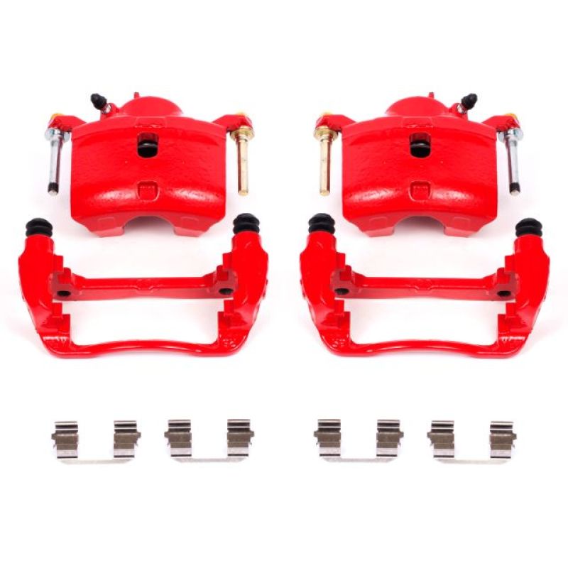 Power Stop 13-15 Acura ILX Front Red Calipers w/Brackets - Pair PowerStop Brake Calipers - Perf AXOPROS