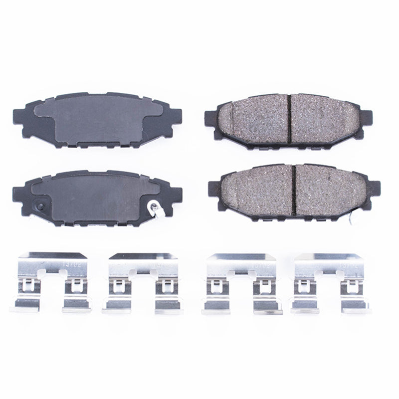 Power Stop 13-16 Subaru BRZ Rear Z17 Evolution Ceramic Brake Pads w/Hardware PowerStop Brake Pads - OE AXOPROS